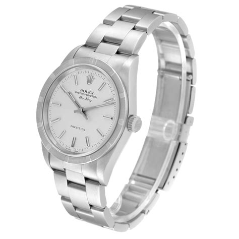 rolex air king silver dial